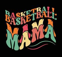 baloncesto mamá t camisa diseño vector