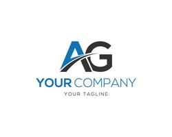 Letter AG logo design vector illustration.