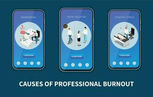 Professional Burnout Isometric vector