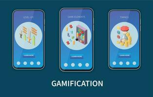 Business Gamification Banners vector