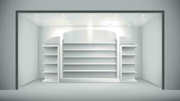 Empty Store Interior vector