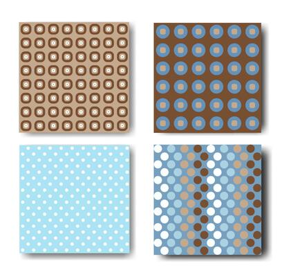 Simple geometric shapes seamless patterns, for fabric, textile, print, background and decorative wallpaper