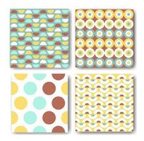 Set of simple geometric patterns used for fabric, textile, print, background and decorative wallpaper vector