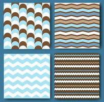 Set of simple geometric patterns used for fabric, textile, print, background and decorative wallpaper vector