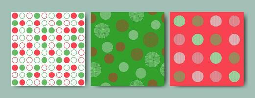 Christmas pattern consisting of circles in a linear fashion used for fabric, textile, print, background and decorative wallpaper vector