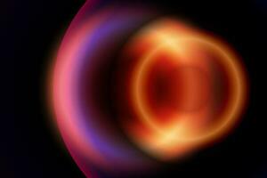 Circular glow with speed motion. Neon circle. Vector light effect abstract background with the ring in orange and pink color. 3d. Glowing illustration.