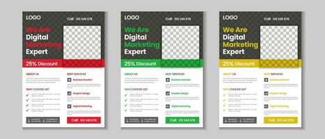Business flyer, annual report design a4 template vector