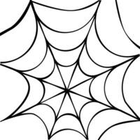 Vector illustration of cobweb. Flat black Spider web.