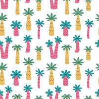 Vector seamless pattern with palm