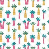 Vector seamless pattern with palm