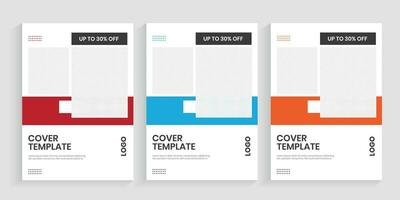 Minimal style one fold new flier document and leaflet cover graphics template vector