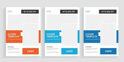 Print best flyer and leaflet with clean color marketing material brochure cover template vector