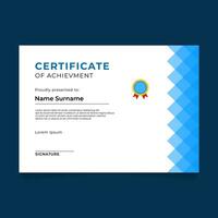 Abstract Geometric Certificate Template Design vector