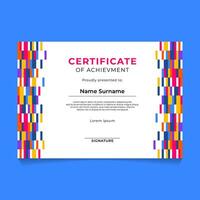 Abstract Geometric Certificate Template Design vector