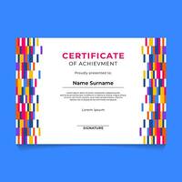 Abstract Geometric Certificate Template Design vector