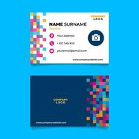 Abstract Geometric Name Card Design for Business or Company vector