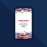 Abstract Geometric Background Design for Mobile Landing Page vector