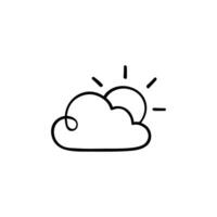 Cloudy Line Style Icon Design vector