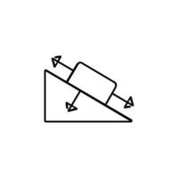 Physics Force Line Style Icon Design vector