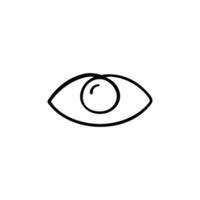 Eye Line Style Icon Design vector