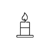 Candle Line Style Icon Design vector