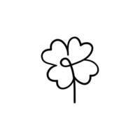 Clover Line Style Icon Design vector