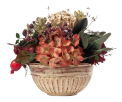 vase of artificial flower png