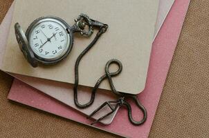 Classic Pocket Watch in Color Tone of Vintage photo