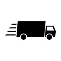 Fast shipping delivery truck flat vector icon. For your web site design, logo, app, UI. illustration