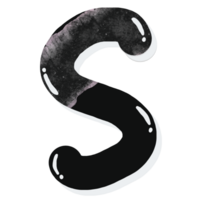 hand dragen svartvit vatten släppa font png