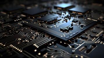 Binary Fusion - Monochromatic Tech Graphic Background. photo
