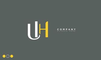 UH Alphabet letters Initials Monogram logo HU, U and H vector