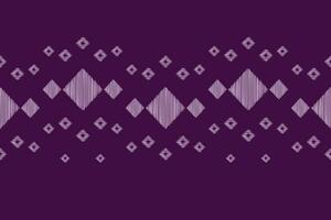 Ethnic Ikat fabric pattern geometric style.African Ikat embroidery Ethnic oriental pattern purple violet background. Abstract,vector,illustration.Texture,clothing,frame,decoration,carpet,motif. vector