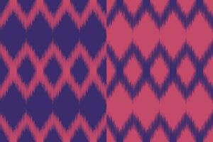 Ethnic Ikat fabric pattern geometric style.African Ikat embroidery Ethnic oriental pattern purple violet background. Abstract,vector,illustration.Texture,clothing,frame,decoration,carpet,motif. vector