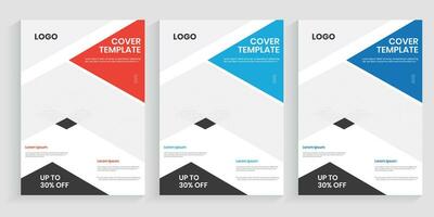 Real estate corporate flier design, business marketing book cover, and industry print pamphlet layout design vector