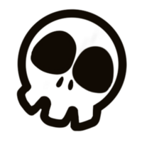 in de spookachtig sfeer van halloween, schedels worden een griezelig symbool van de macabre. versierd in spookachtig decor, ze herinneren ons van de mysteries op de loer in de schaduwen. png