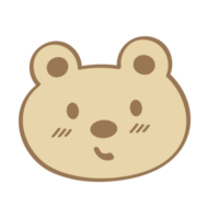 Cute bear facial, an endearing expression of innocence and charm. Their adorable features warm hearts. png