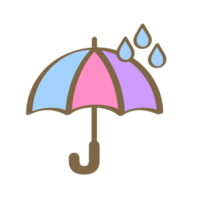 Umbrella, a faithful shield from rain and shine. Unfolding like a canopy, it protects and comforts. png