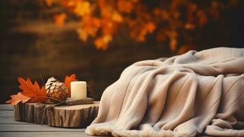 Cozy autumn background photo