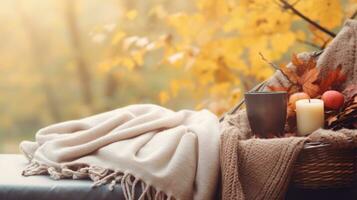 Cozy autumn background photo