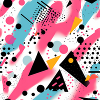 a colorful pattern with geometric shapes and dots png