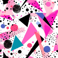 a colorful pattern with pink and black triangles png