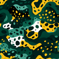 een groen en geel camouflage patroon png