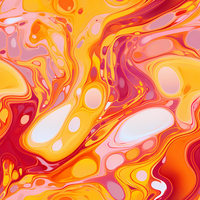 une coloré abstrait La peinture avec orange, violet et rose couleurs png