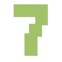 Color pixel number png