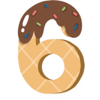 Ice cream number waffle png