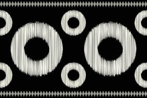 Ethnic Ikat fabric pattern geometric style.African Ikat embroidery Ethnic oriental pattern black background. Abstract,vector,illustration.Texture,clothing,frame,decoration,carpet,motif. vector