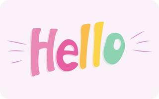 hello text on a pink background vector