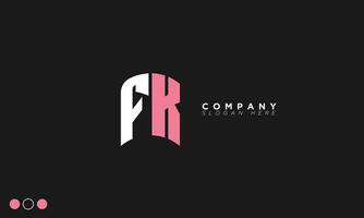 FK Alphabet letters Initials Monogram logo KF, F and K vector