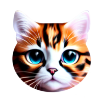 mollig Katze Gesicht png